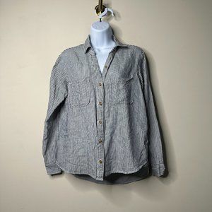 Abercrombie & Fitch Striped Boyfriend Fitt Button Front Women's XS